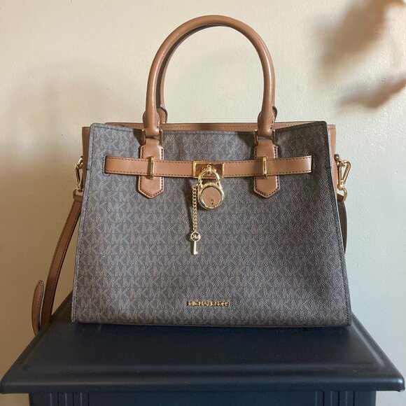 Michael Kors - Hamilton Medium Logo Satchel - Picture 1 of 10